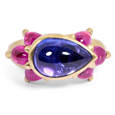 Purple & Pink Cetonia Tanzanite Ring - Made to Order